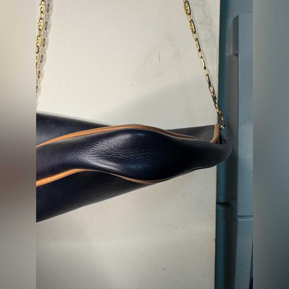 Vintage Celine Envelope clutch with logo chain. - Picture 7 of 16